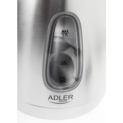 Adler | Kettle | AD 1223 | Standard | 2200 W | 1.7 L | Stainless steel | 360° rotational base | Stainless steel - 5
